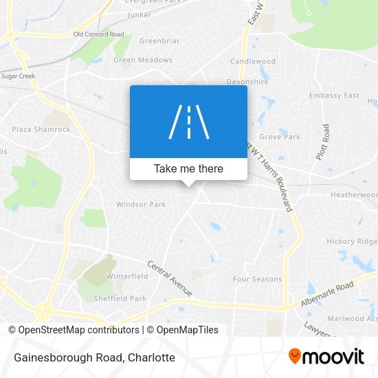 Gainesborough Road map