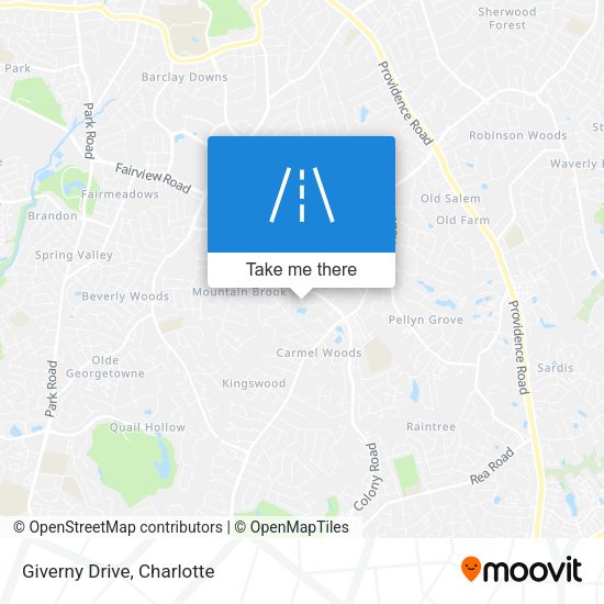 Mapa de Giverny Drive