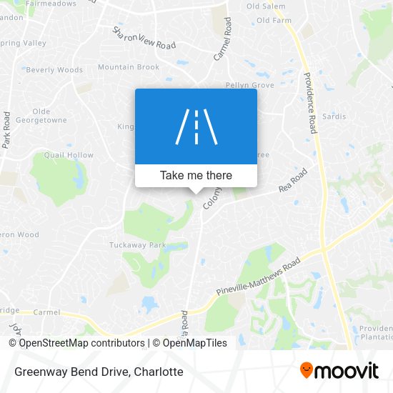 Mapa de Greenway Bend Drive