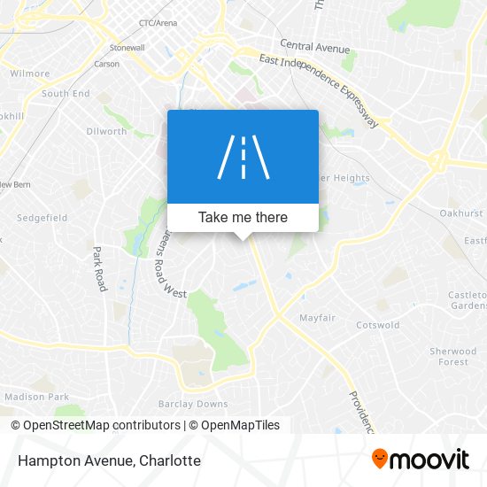 Hampton Avenue map