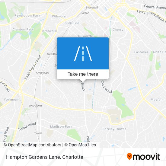 Hampton Gardens Lane map