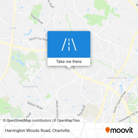 Harrington Woods Road map