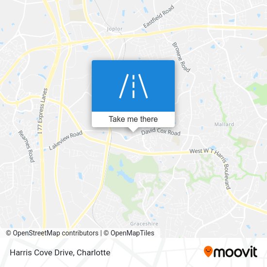 Harris Cove Drive map