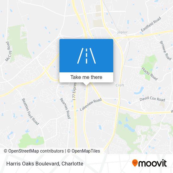 Harris Oaks Boulevard map