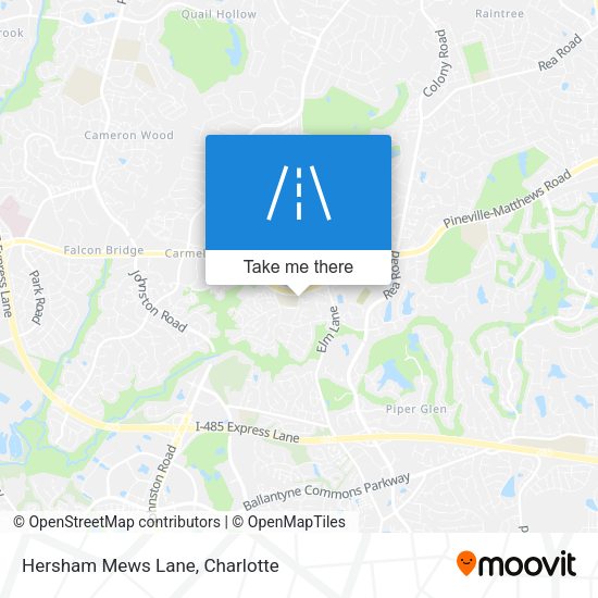 Hersham Mews Lane map