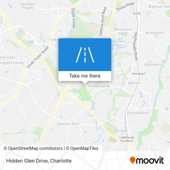 Hidden Glen Drive map