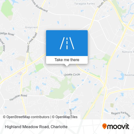 Highland Meadow Road map