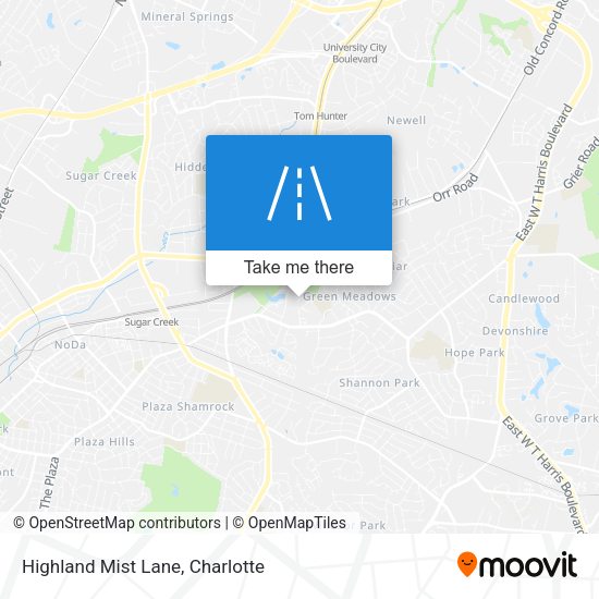Mapa de Highland Mist Lane
