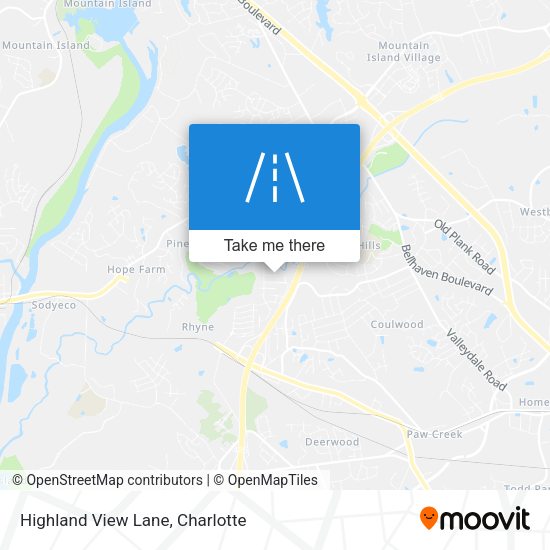 Highland View Lane map
