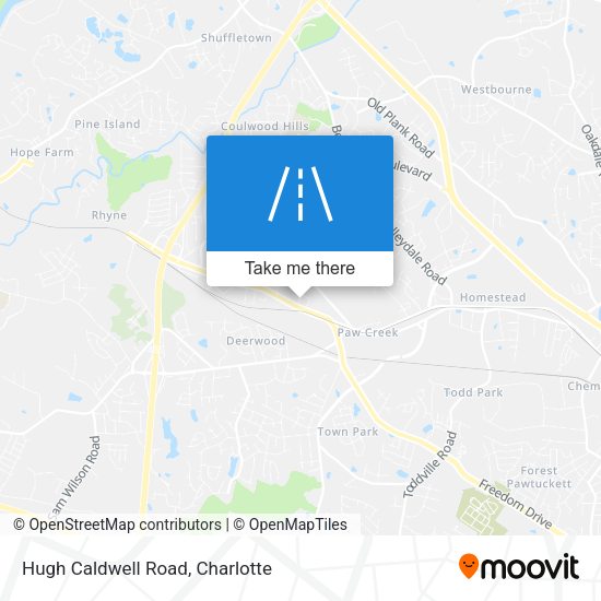 Hugh Caldwell Road map