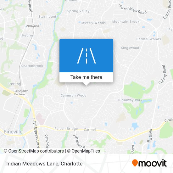 Indian Meadows Lane map
