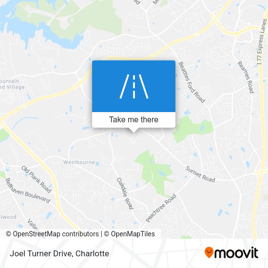 Joel Turner Drive map