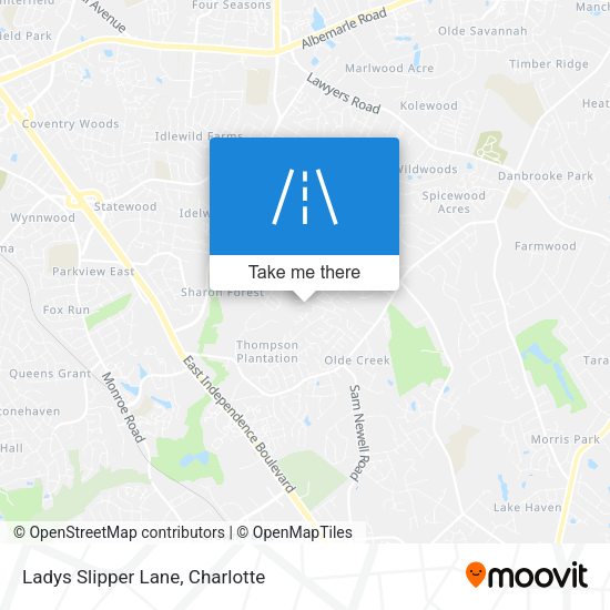 Ladys Slipper Lane map