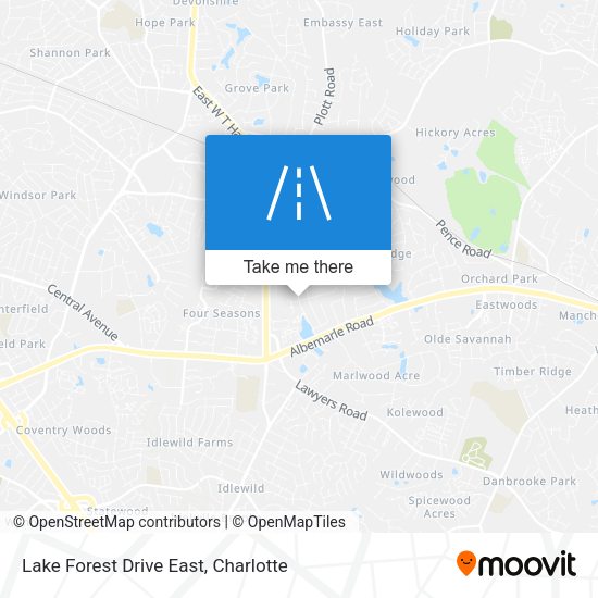 Lake Forest Drive East map