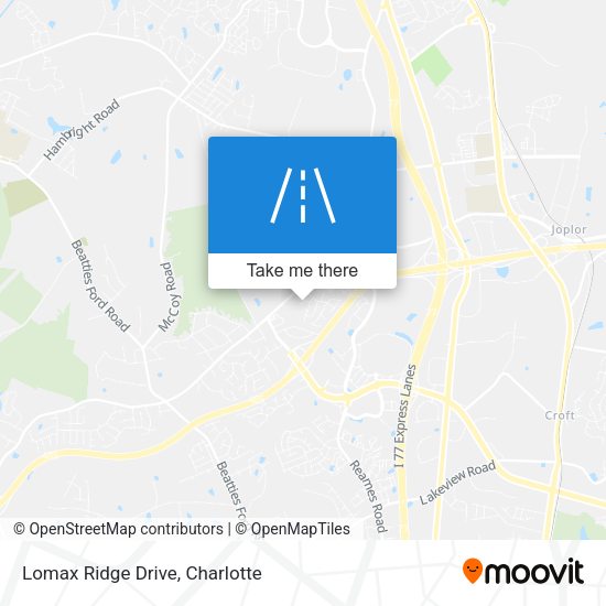 Lomax Ridge Drive map