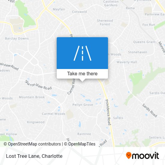 Lost Tree Lane map