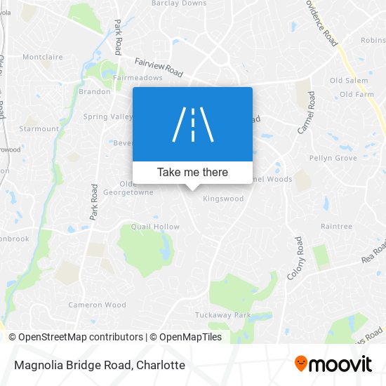 Magnolia Bridge Road map