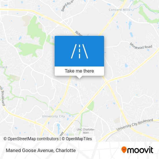 Maned Goose Avenue map