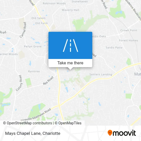 Mays Chapel Lane map