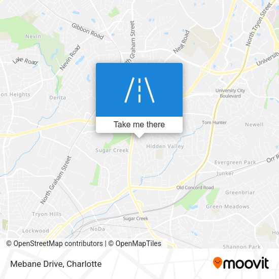 Mapa de Mebane Drive