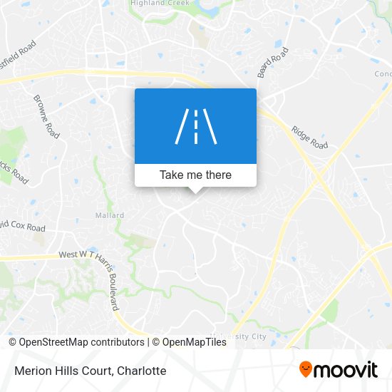 Merion Hills Court map