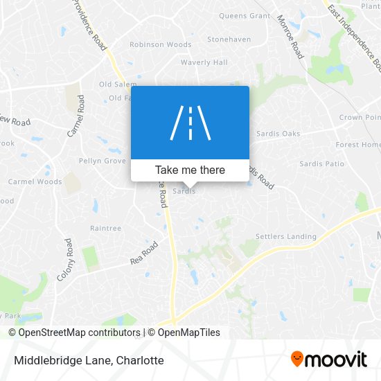 Middlebridge Lane map
