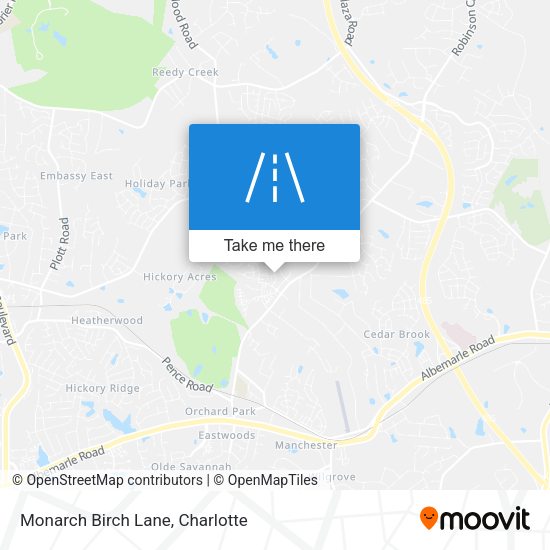 Monarch Birch Lane map