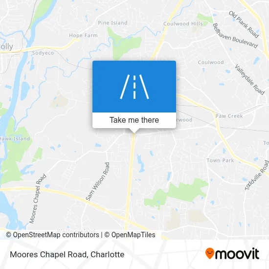 Moores Chapel Road map