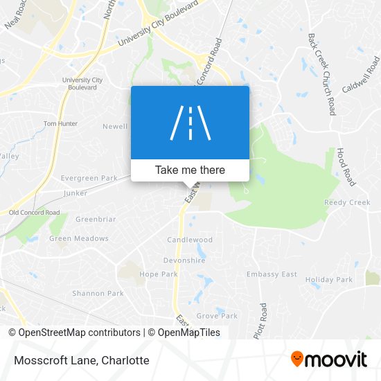 Mosscroft Lane map