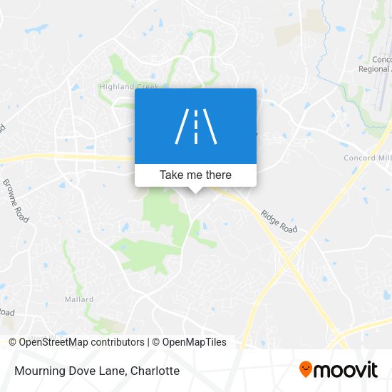 Mourning Dove Lane map