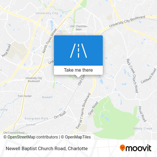 Newell Baptist Church Road map