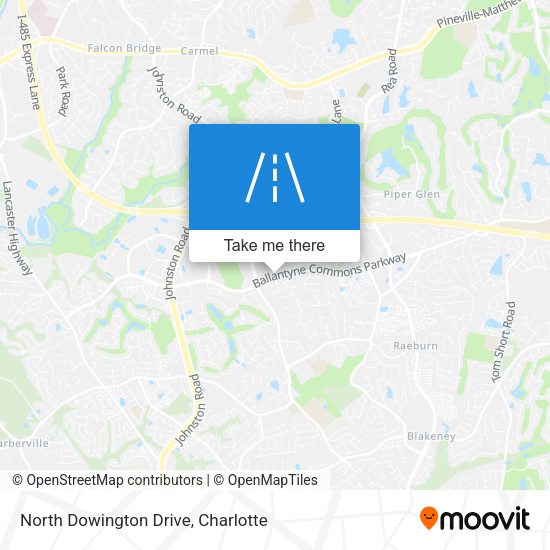 North Dowington Drive map