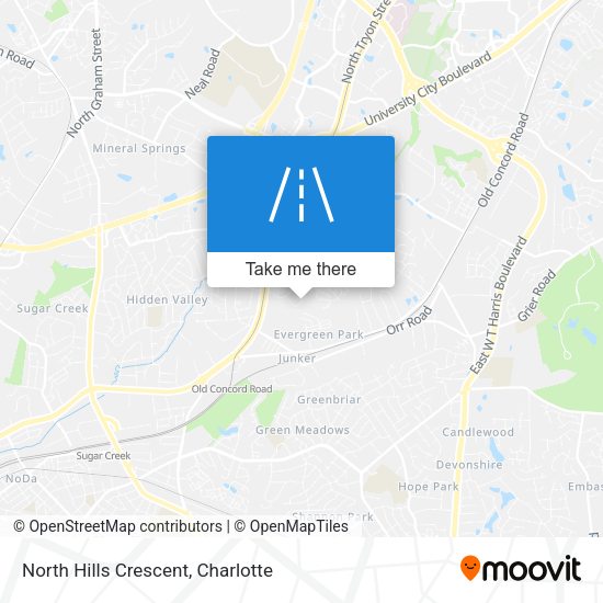 North Hills Crescent map
