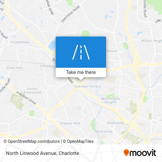 North Linwood Avenue map