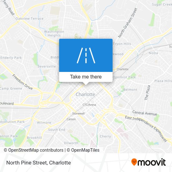 North Pine Street map