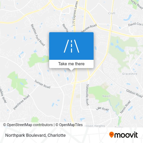 Northpark Boulevard map