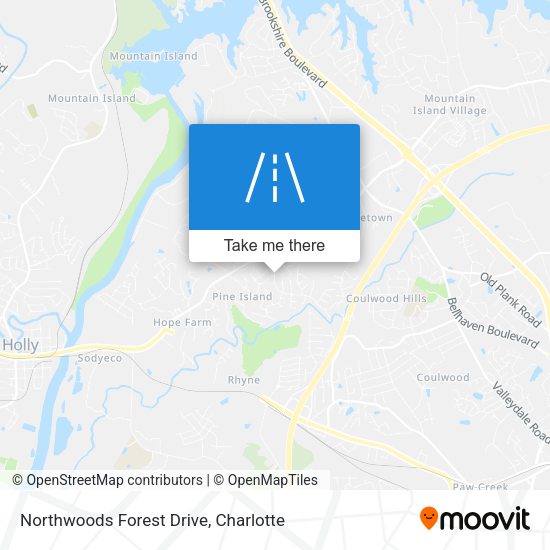 Northwoods Forest Drive map