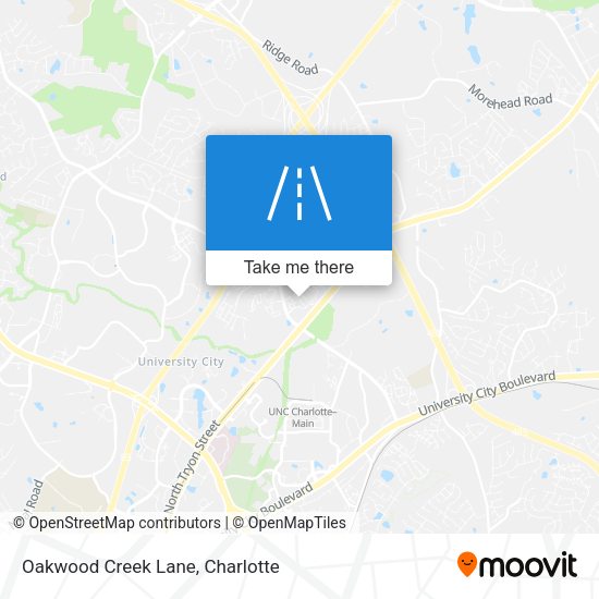 Oakwood Creek Lane map