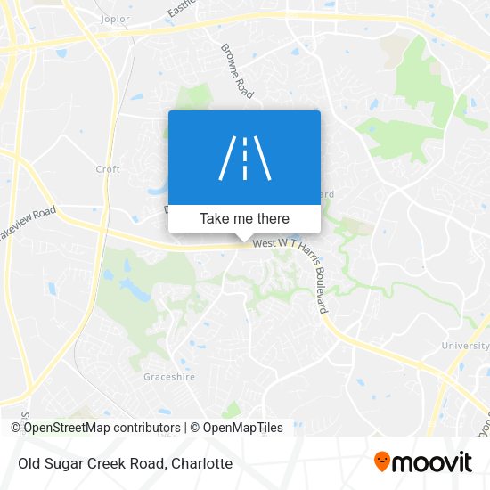 Old Sugar Creek Road map