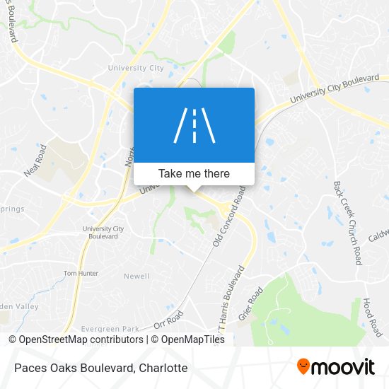 Paces Oaks Boulevard map