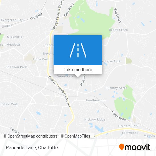 Mapa de Pencade Lane