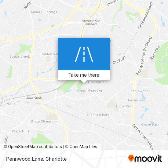 Mapa de Pennwood Lane