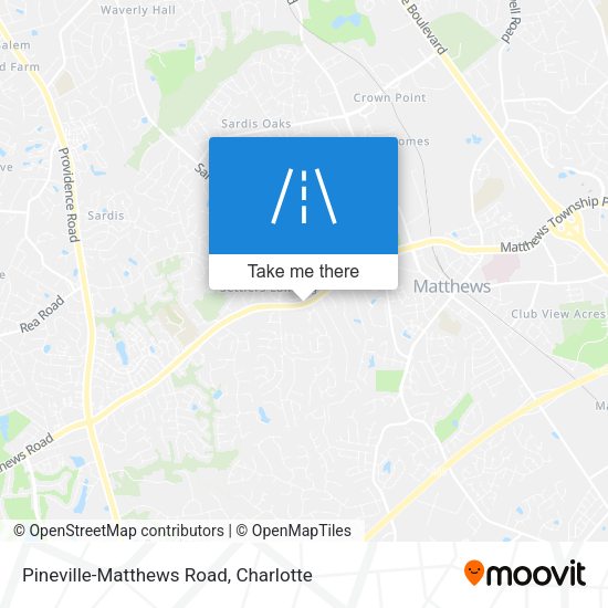 Pineville-Matthews Road map