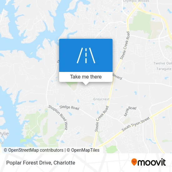 Poplar Forest Drive map