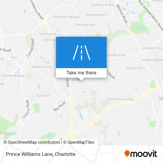Prince Williams Lane map