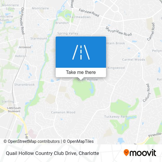 Mapa de Quail Hollow Country Club Drive