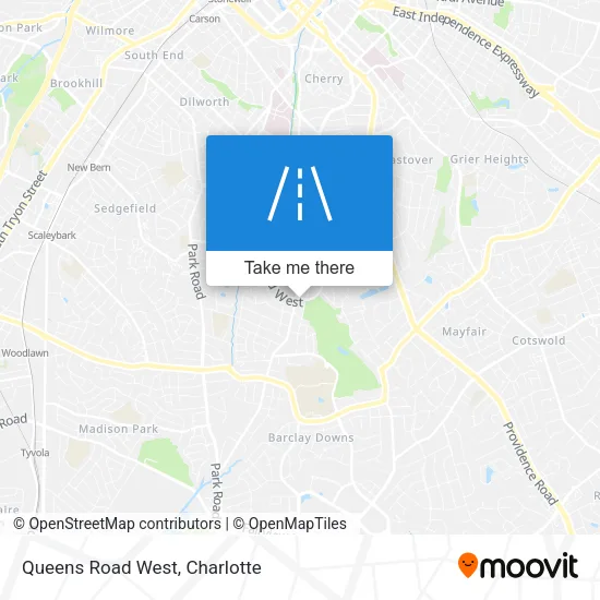 Queens Road West map