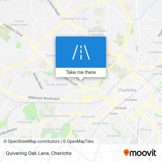 Quivering Oak Lane map