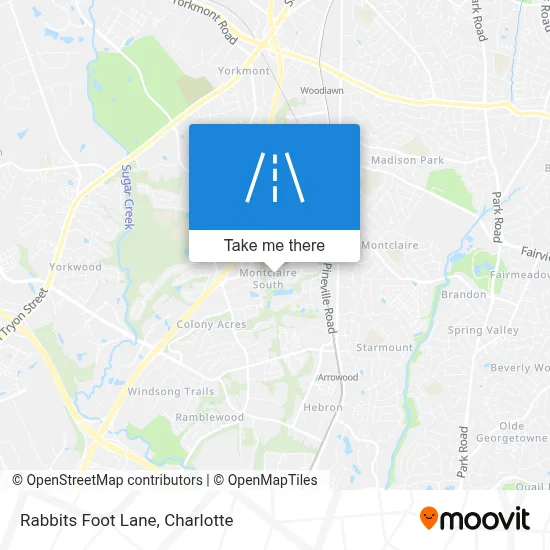 Rabbits Foot Lane map