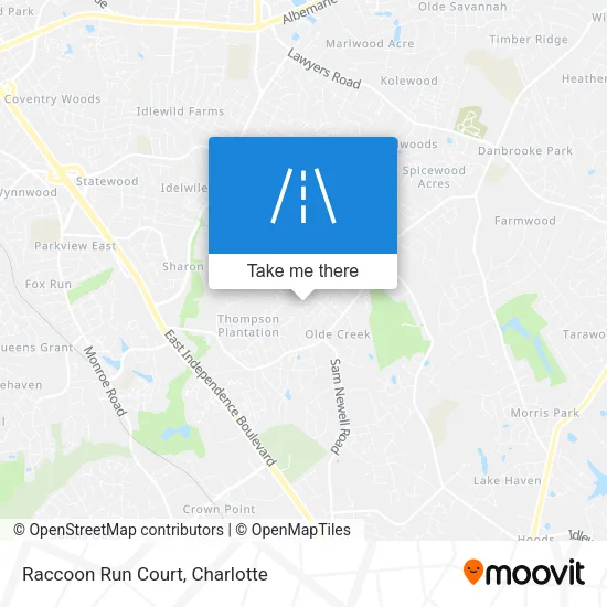 Raccoon Run Court map